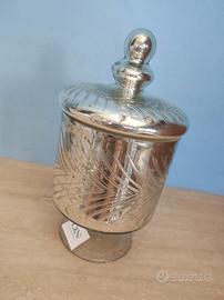 Contenitore in vetro argentato