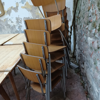 Sedie in acciaio e formica