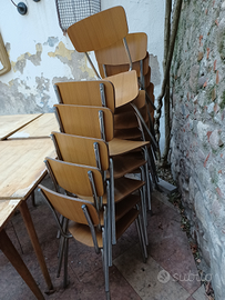 Sedie in acciaio e formica