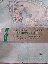 termometro clinico a mercurio d'epoca,