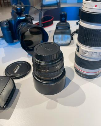 Canon 6D, ottiche, e attrezzatura