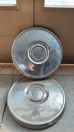 Coppia coppe ruota / borchie cromate FIAT d'epoca