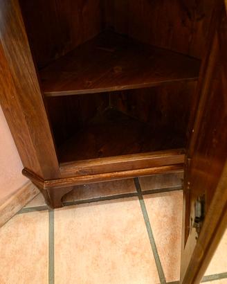 Mobile angolare/angoliera in legno massiccio