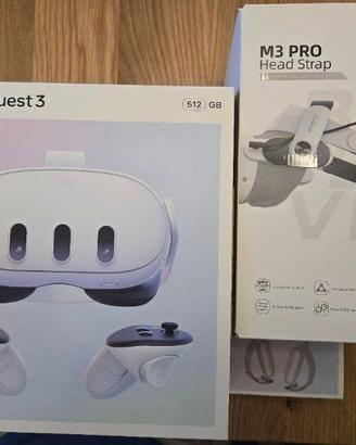 Meta Quest 3 512 GB + BOBOVR M3 PRO + Fascia