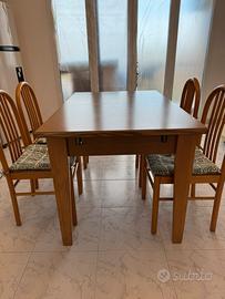 Tavolo in rovere + 4 sedie