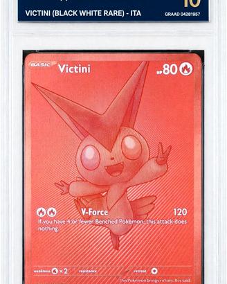 Victini Black White Rare - Carta Rossa Fuoco Bianc