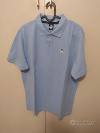 Polo con Patch Logo North Sails Azzurro Nuova