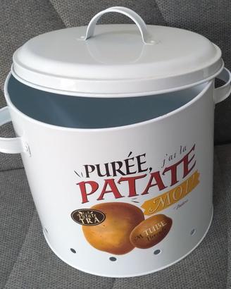 Contenitori per patate, cipolle e aglio.