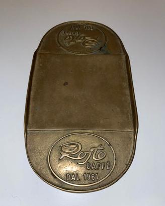 VASSOIO RENDIRESTO VINTAGE IN OTTONE CAFFE' ROJTO