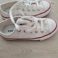 Scarpe da bambina Converse 28 bianche