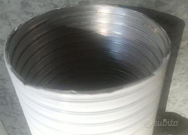 Tubo flessibile alluminio bianco diametro 12 cm