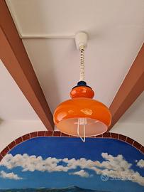 Lampadario vintage arancione