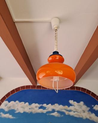 Lampadario vintage arancione