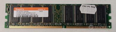 Memoria RAM Hynix 512MB PC3200U 30330 DDR400