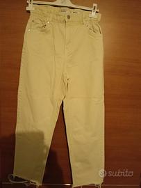 jeans donna colore panna 