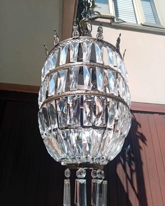 Lampadario  impero a cestina anni 50