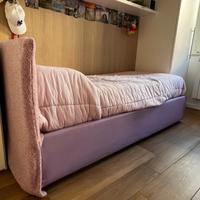 Letto singolo imbottito con letto estraibi