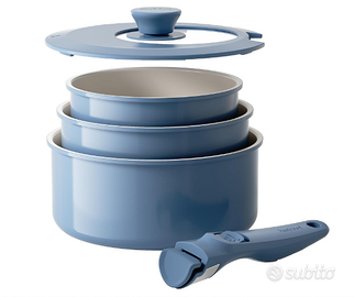 RedChef set di 3 casseruole con manico staccabile