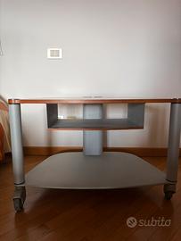 Mobiletto Porta TV / Hi-Fi con Ruote e Canalina