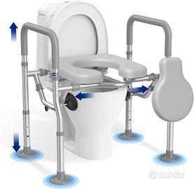 Rialzo WC anziani regolabile capacita 160 kg