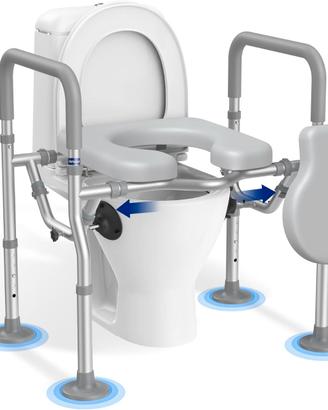 Rialzo WC anziani regolabile capacita 160 kg