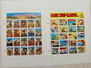 Foglio Legends of the west e Comic strip classic 