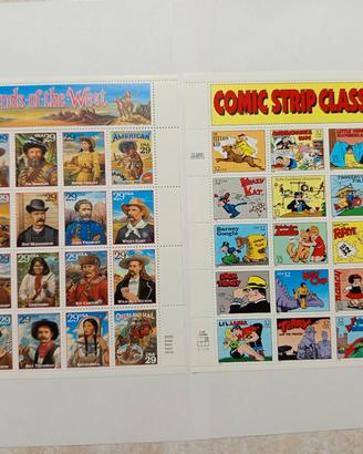Foglio Legends of the west e Comic strip classic 