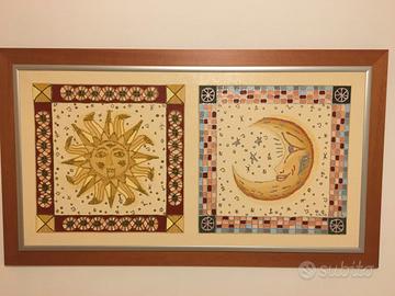 Quadro soggetto sole e luna