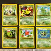 6 Carte set Neo Discovery, 1 Rara e 2 Non Comuni
