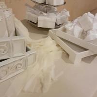 16 scatole in cartoncino 9x9x6cm bianche