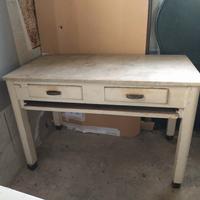 tavolo vintage con piano in marmo 