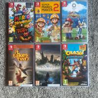 Nintendo Switch giochi Super Mario, Crash, Hogwart