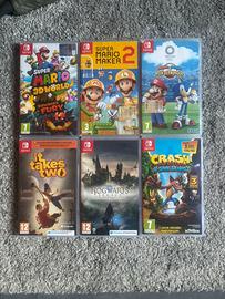 Nintendo Switch giochi Super Mario, Crash, Hogwart