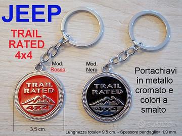 TRAIL RATED 4x4 Portachiavi in metallo ROSSO NERO