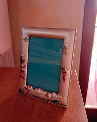 Cornice portafoto bambini in argento bilaminato
