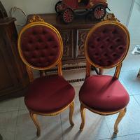 sedie foglia oro