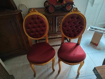 sedie foglia oro