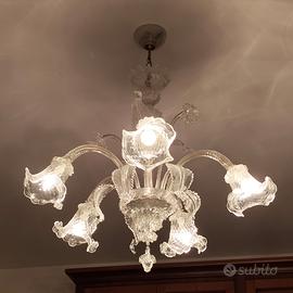 LAMPADARIO classico in vetro di Murano Autentico