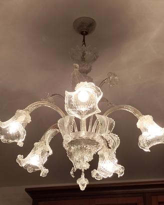 LAMPADARIO classico in vetro di Murano Autentico