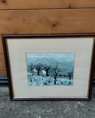 Quadro pittura acquaforte -acquatinta 