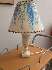 Lampada vintage con base in marmo