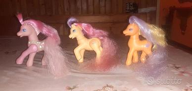 3 My Little Pony Mio Mini Pony G2 snodati Vintag