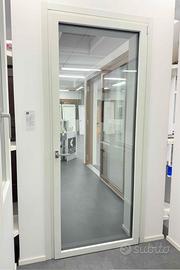 Porta finestra bianca legno/alluminio