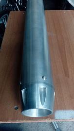 terminale scarico moto tondo in alluminio