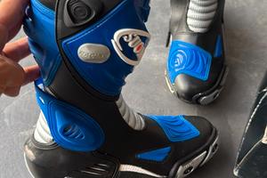 Stivali moto Suomy Racing nero/blu tg. 39 (US 5)
