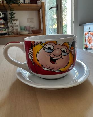 Tazza Loacker vintage Winterling con piattino raro