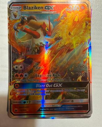 Carta da collezione Pokemon Blaziken GX 28/168