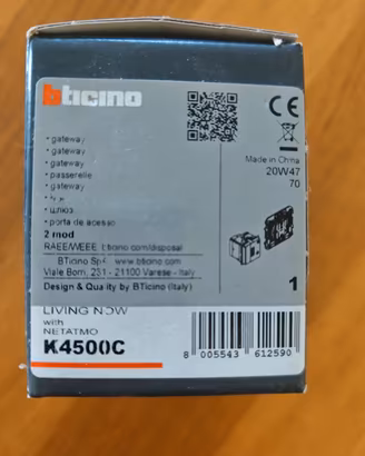 Gateway connesso K4500C Living Now BTicino Nuovo