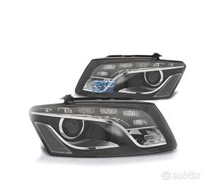 FARI PER AUDI Q5 08-12 LUCE DIURNA DRL FONDO NERO