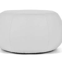 POUF (bianco) DESIGN ROTONDO ECOPELLE - Original